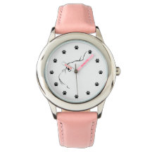 French Bulldog Silhouette Kids Wrist Watch