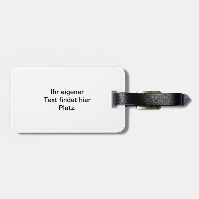French Bulldog Silhouette Luggage Tag (Back Horizontal)