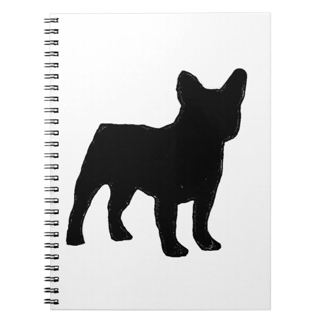 french bulldog silhouette notebook (Front)