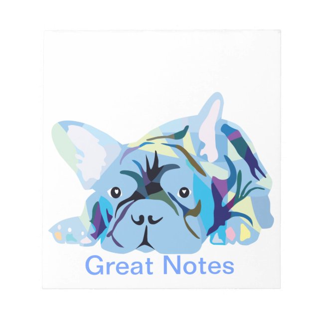 French Bulldog Silhouette Notepad (Front)
