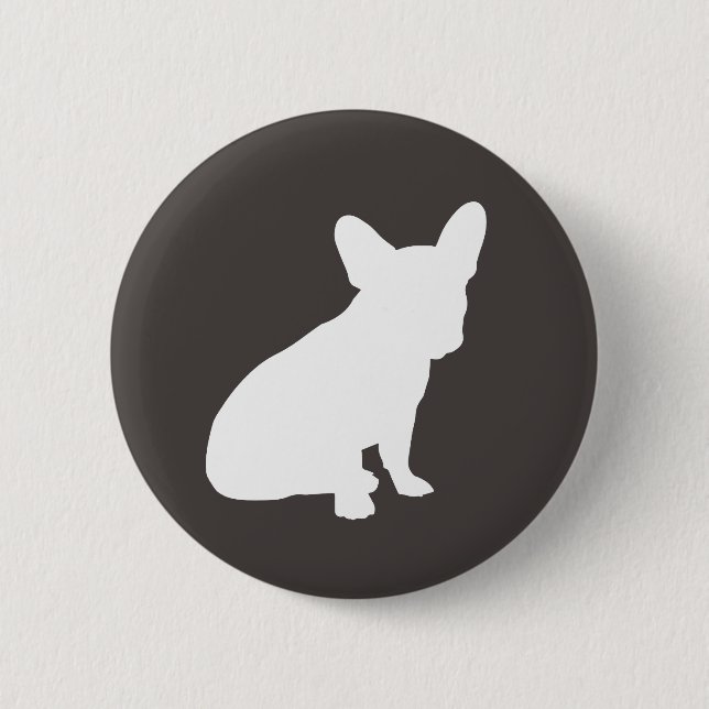 French Bulldog Silhouette Party 6 Cm Round Badge (Front)