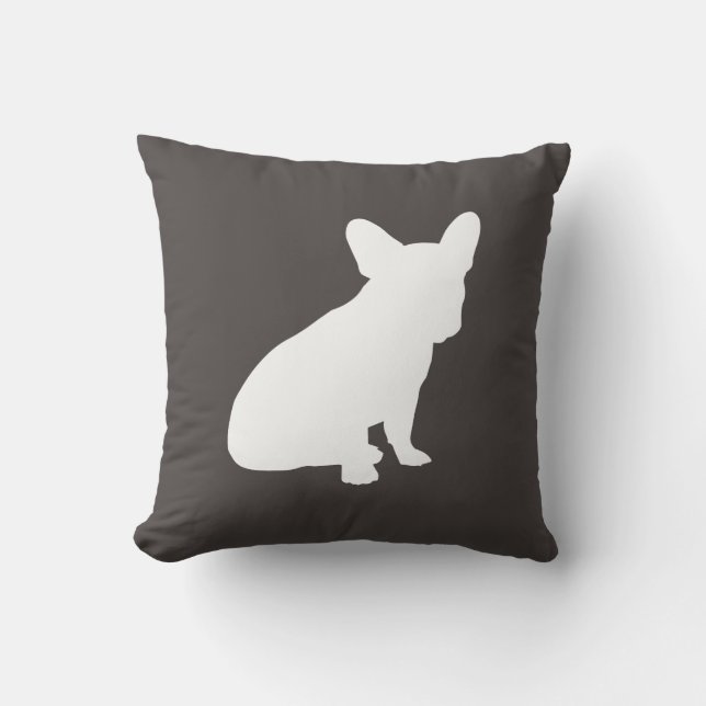 French Bulldog Silhouette Party Cushion (Front)