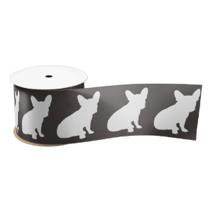 French Bulldog Silhouette Party Satin Ribbon