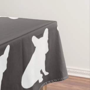 French Bulldog Silhouette Party Tablecloth