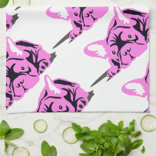 French Bulldog Silhouette Tea Towel