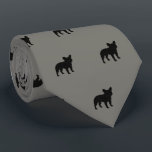 French Bulldog Silhouettes Pattern Dog Lover Tie<br><div class="desc">This original French Bulldogs pattern neck tie makes a great gift for dog dads! Available in a variety of colours, this cool tie makes a statement for anyone who loves Frenchies. An awesome gift for the guy who wears a tie for business, or for special events like holiday programs, AKC...</div>