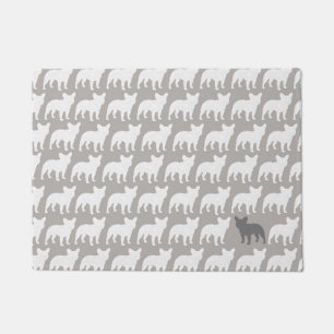French Bulldog Silhouettes Pattern   Fun Frenchies Doormat