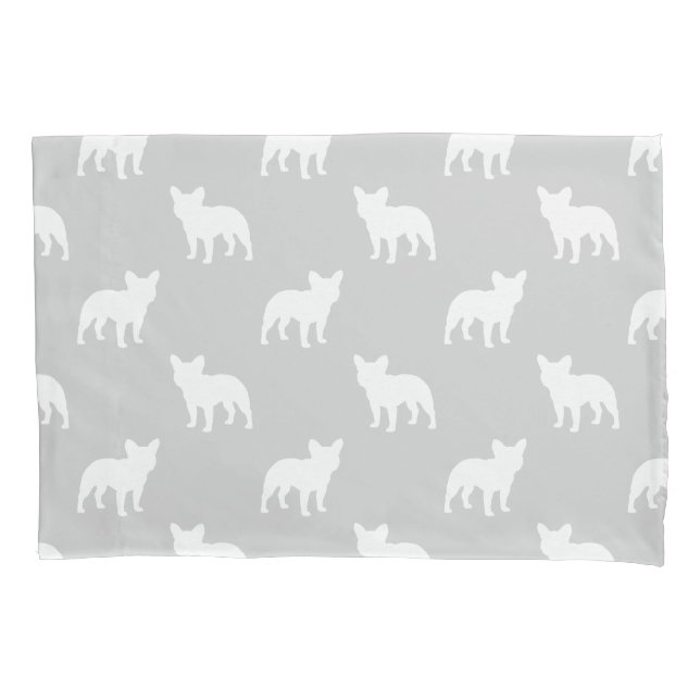 French Bulldog Silhouettes Pattern Pillowcase (Front)