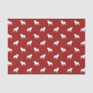 French Bulldog Silhouettes Pattern Tissue Paper
