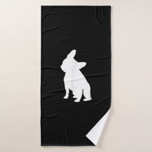 french bulldog simple   frenchie cute gift bath towel