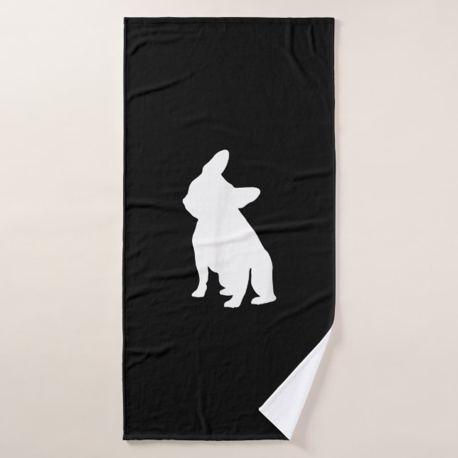 french bulldog simple | frenchie cute gift bath towel (Bath Towel)