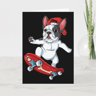 French Bulldog Skateboard Funny Dog Lover Skateboa Card