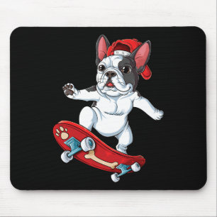 French Bulldog Skateboard Funny Dog Lover Skateboa Mouse Pad