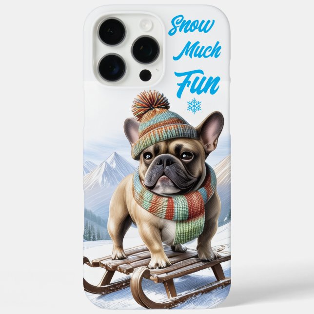 French Bulldog sled French Bulldog Case-Mate iPhone Case (Back)