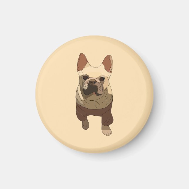 French Bulldog, Soft Peach Magnet (Front)