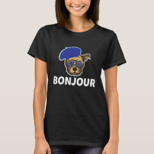 French Bulldog Squad Bonjour  Dog  Quote T-Shirt