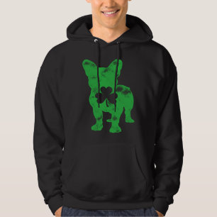 French Bulldog St Patrick s Day Men Women Shamrock Hoodie