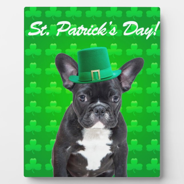 French Bulldog St Patrick's Day Plaque (Front)
