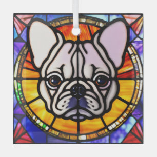 French Bulldog "Stained Glass" Glass Tree Decoration