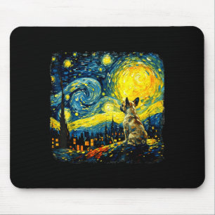 French Bulldog Starry Night Van Gogh Dog Mum Mouse Pad