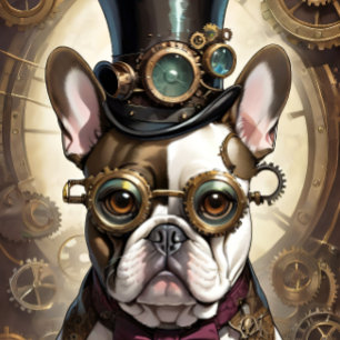 French Bulldog steampunk Puppy v3 Tissue Paper