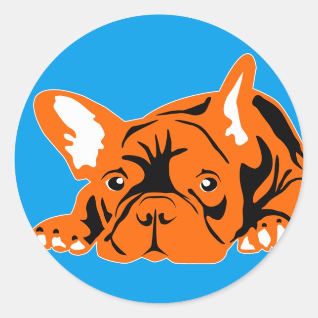 French Bulldog sticker indoor (Front)