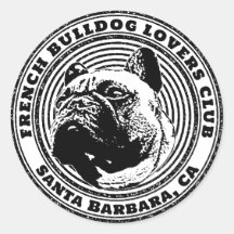 French bulldog Sticker with Text Field