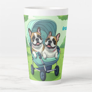 French Bulldog Stroller Latte Mug