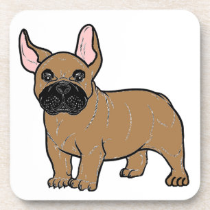 french bulldog tan cartoon.png coaster