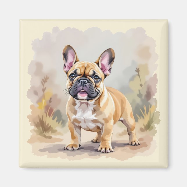 French Bulldog Tan Fawn-Colored Cute Frenchie Dog Magnet (Front)