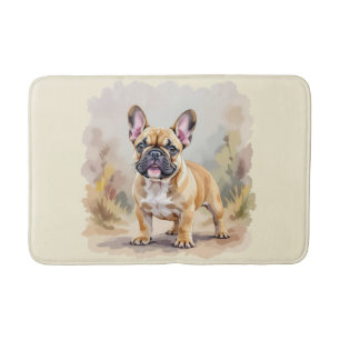 French Bulldog Tan Fawn-Coloured Cute Frenchie Dog Bath Mat