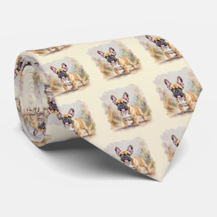 French Bulldog Tan Fawn-Coloured Cute Frenchie Dog Tie