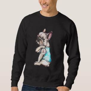 French Bulldog Tattoo I Love Mum Dog Mother's Day Sweatshirt