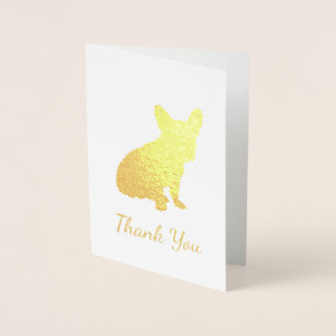 French Bulldog Theme - Baby Shower Gender Neutral Foil Card