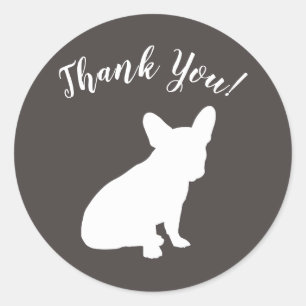 French Bulldog Theme Party - Baby Shower Neutral Classic Round Sticker