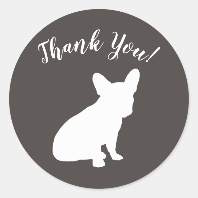 French Bulldog Theme Party - Baby Shower Neutral Classic Round Sticker (Front)