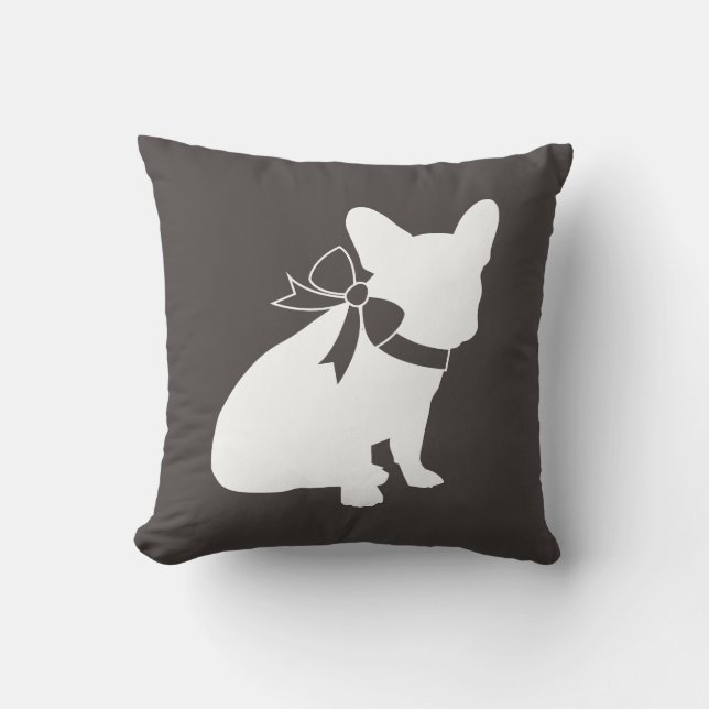 French Bulldog Theme Party - Baby Shower Neutral Cushion (Front)