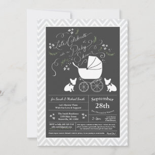 French Bulldog Theme Party - Baby Shower Neutral Invitation