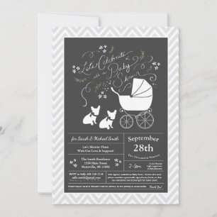 French Bulldog Theme Party - Baby Shower Neutral Invitation