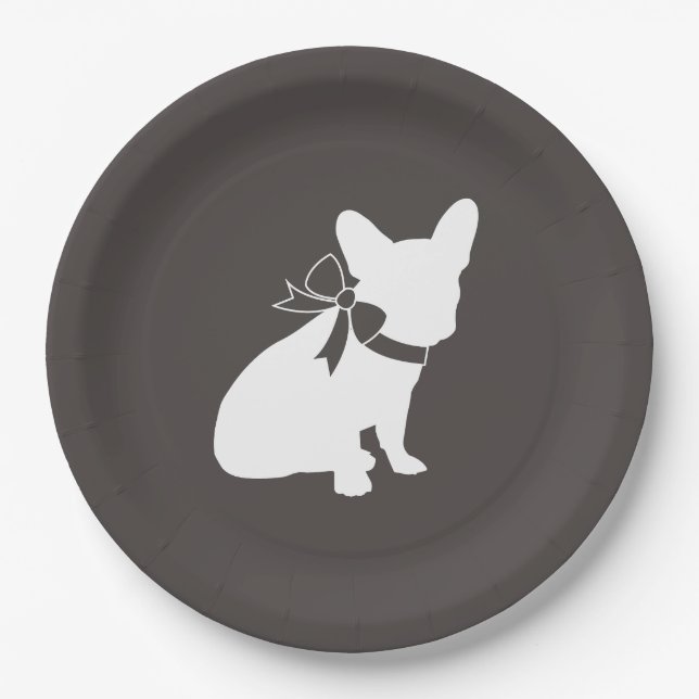 French Bulldog Theme Party - Baby Shower Neutral Paper Plate (Front)