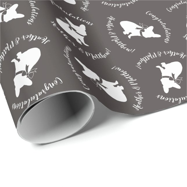 French Bulldog Theme Party - Baby Shower Neutral Wrapping Paper (Roll Corner)