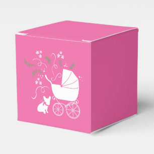 French Bulldog Theme Party - Baby Shower Pink Favour Box