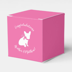 French Bulldog Theme Party - Baby Shower Pink Favour Box