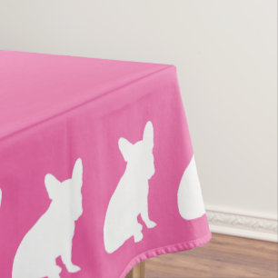 French Bulldog Theme Party - Baby Shower Pink Tablecloth