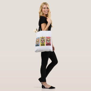 French Bulldog Three Moods Tote Bag
