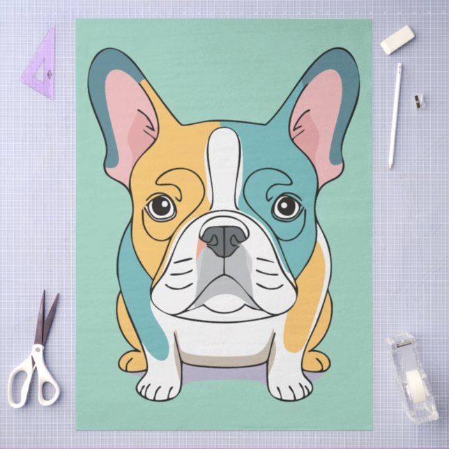 French Bulldog  Tissue Paper (Craft)