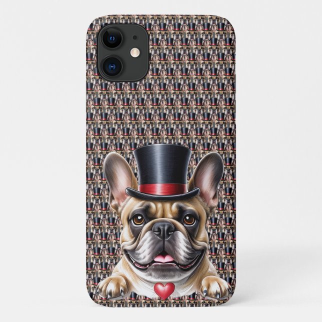 French Bulldog Top Hat French Bulldog Case-Mate iPhone Case (Back)