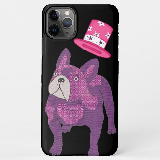 French Bulldog Top Hat French Bulldog iPhone Case (Back)