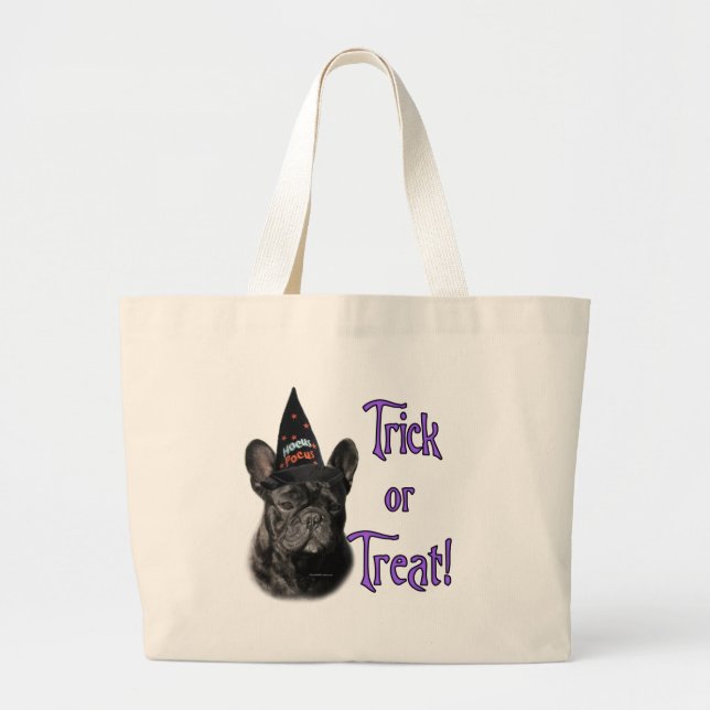 French Bulldog Trick Large Tote Bag (Front)