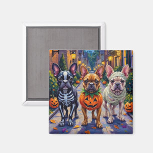 French Bulldog Trick-or-Treating Halloween Costume Magnet